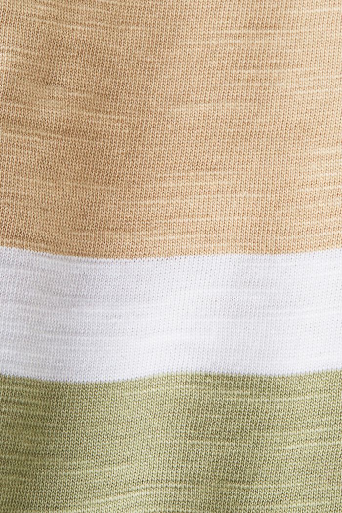 T-shirt en jersey rayé, 100 % coton, SAND, detail image number 5