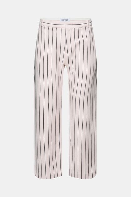 Pantalon de costume en piqué de coton à rayures
