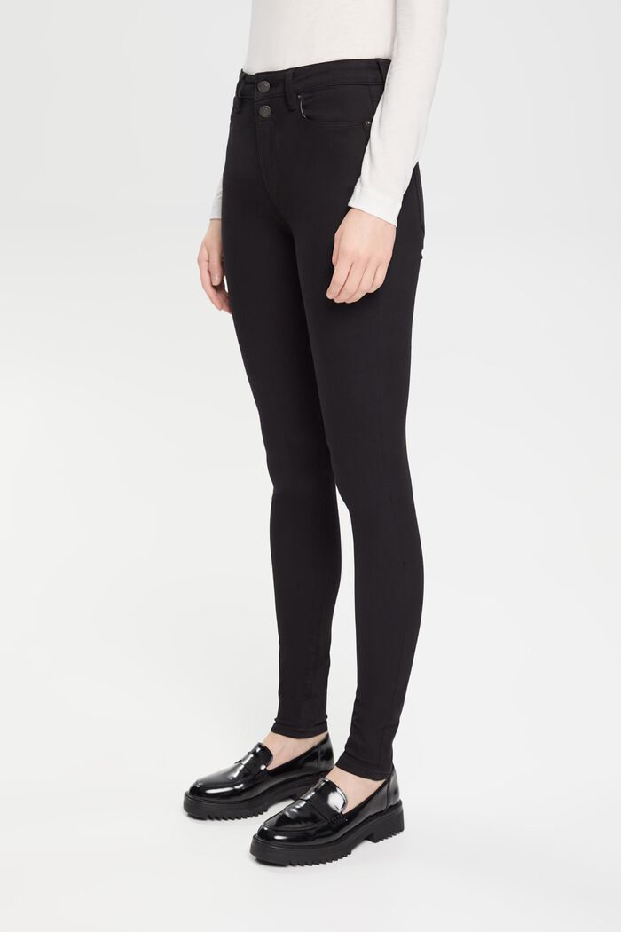 Pantalon stretch, TENCEL™, BLACK, detail image number 1