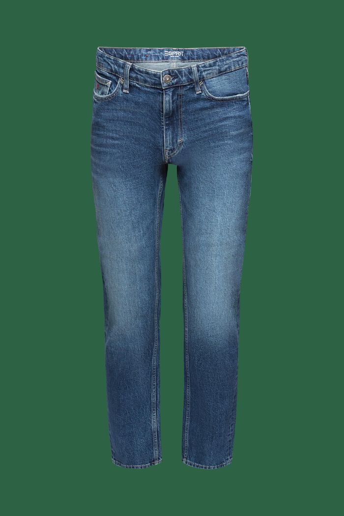 Jean Straight taille mi-haute, BLUE MEDIUM WASHED, detail image number 6