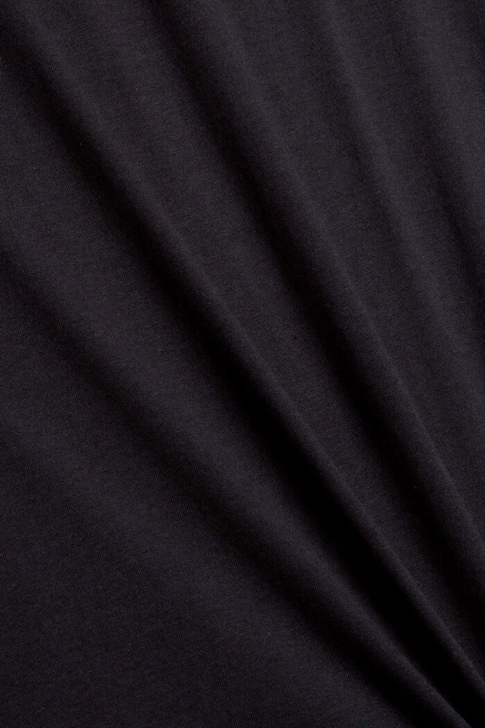 T-shirt à manches longues et paillettes, coton biologique mélangé, BLACK, detail image number 4
