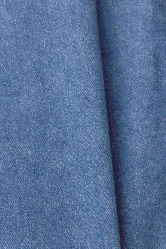 Veste en jean ornée de fourrure synthétique, BLUE LIGHT WASHED, detail image number 6