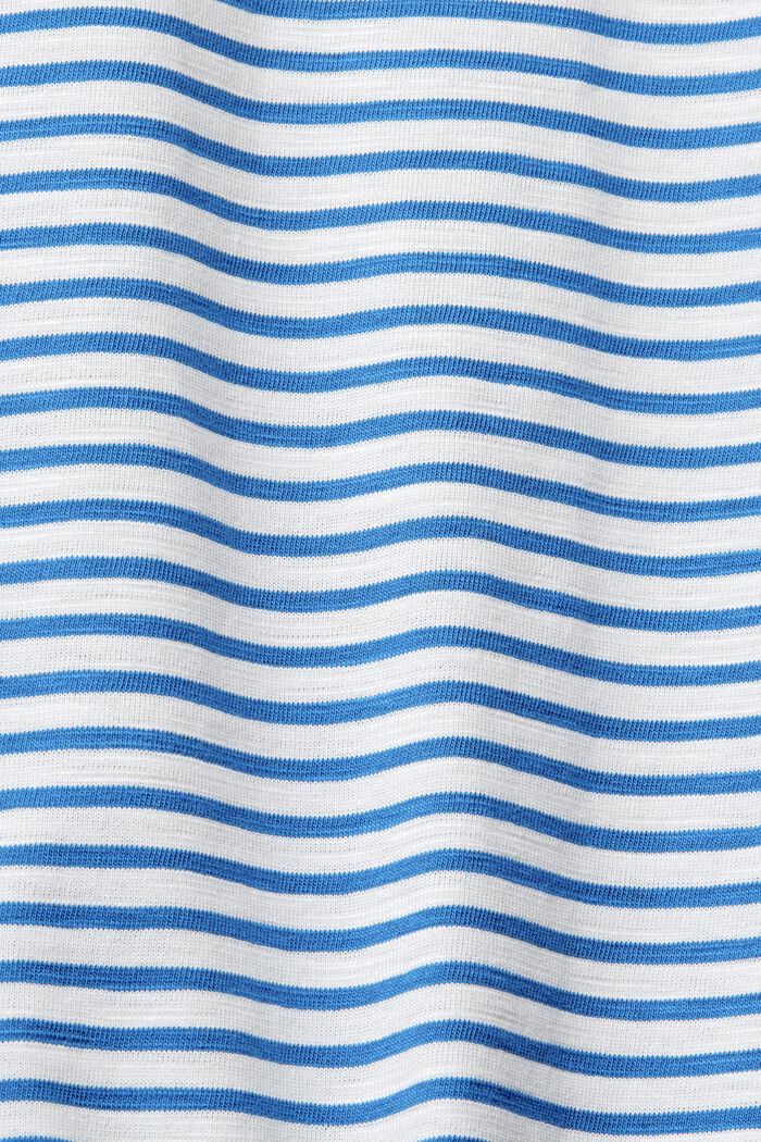 T-shirt rayé en coton, BLUE, detail image number 4