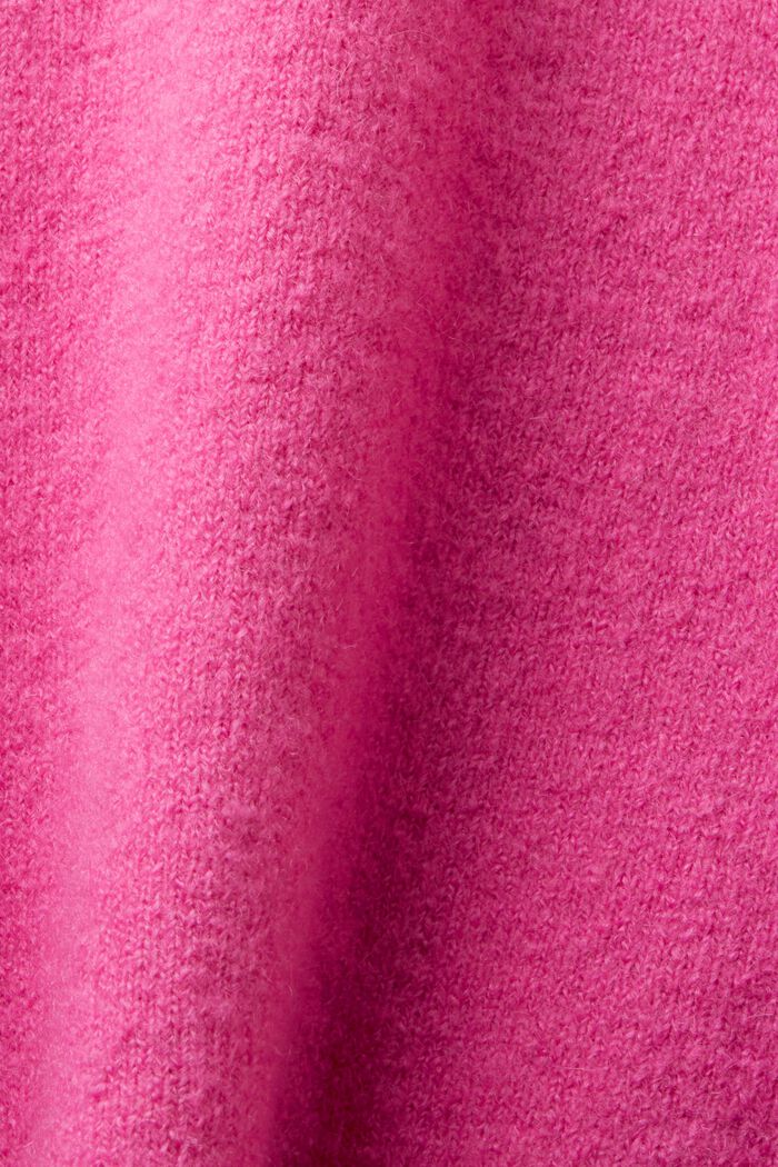 Pull-over en laine à col ras-du-cou, PINK FUCHSIA, detail image number 5