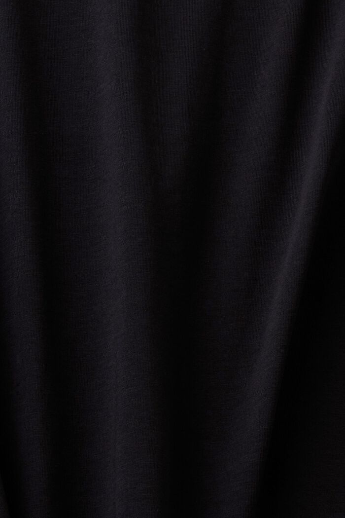 T-shirt à col ras du cou en pur coton, BLACK, detail image number 5