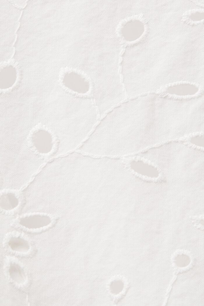 Chemisier sans manches en dentelle, 100 % coton, OFF WHITE, detail image number 4