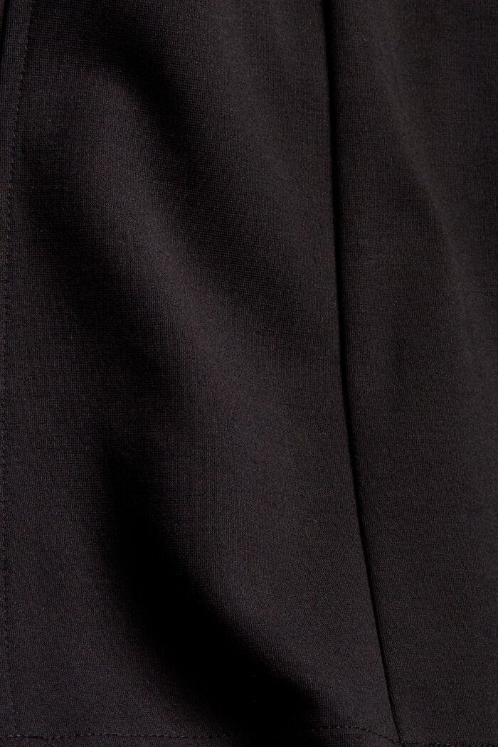 Jupe en jersey à taille élastique et zips, BLACK, detail image number 4