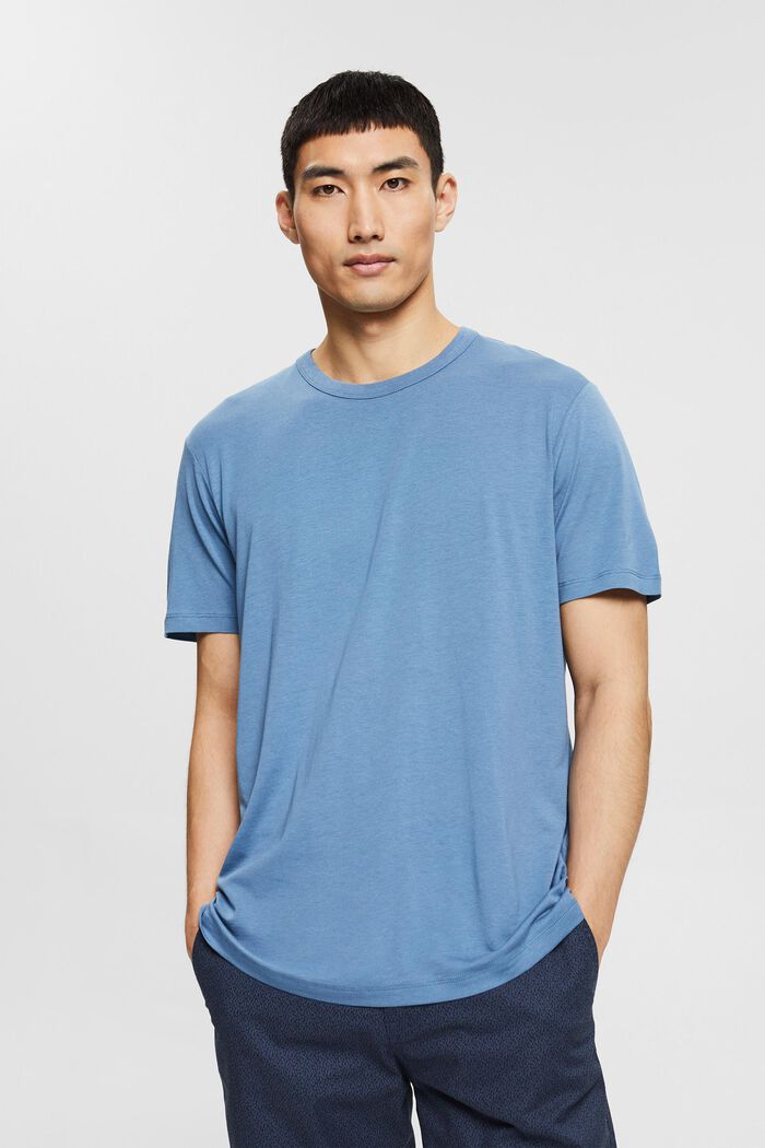 À teneur en TENCEL™ : t-shirt basique , GREY BLUE, detail image number 0