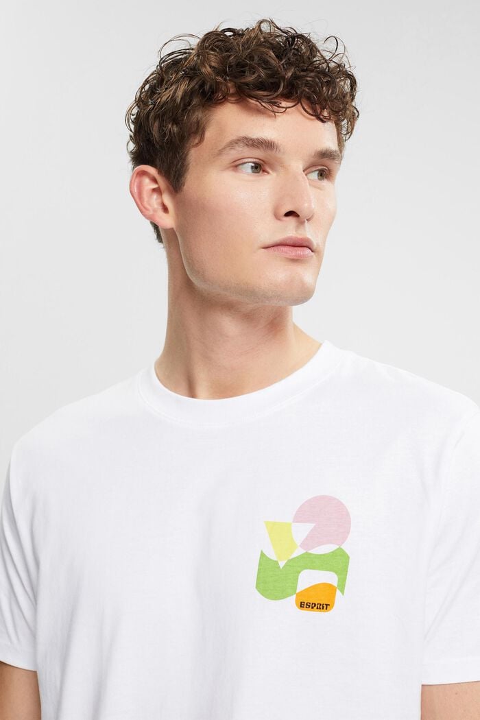 T-shirt en jersey à imprimé, WHITE, detail image number 5