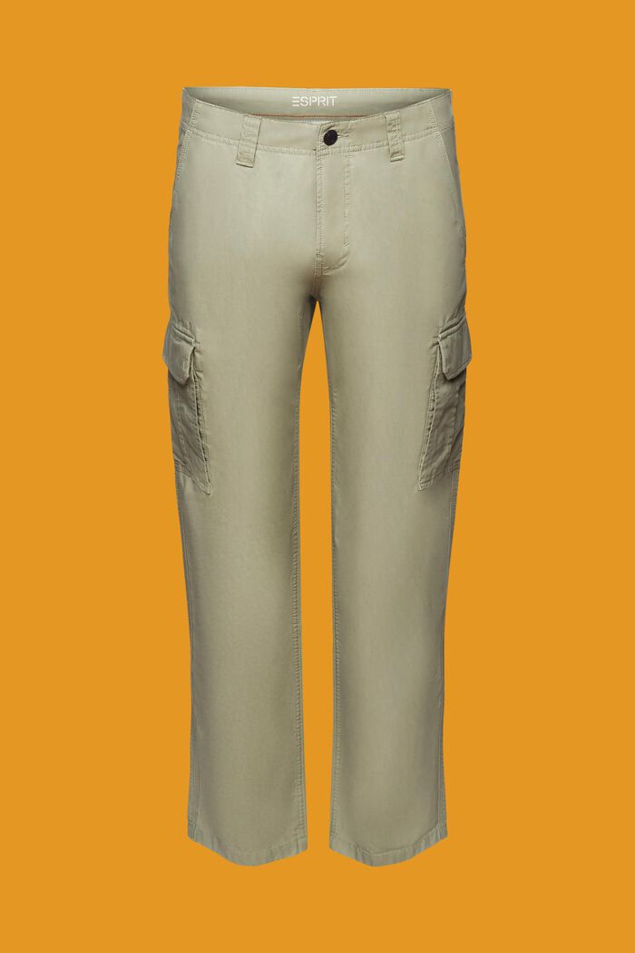 Pantalon cargo en twill de coton, LIGHT GREEN, detail image number 7