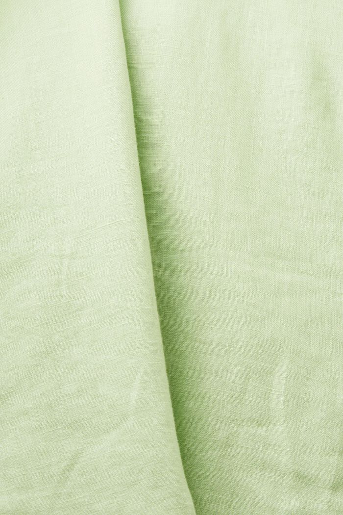 Veste de tailleur en lin à boutonnage droit, LIGHT GREEN, detail image number 4