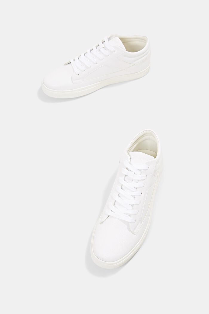 Sneakers en similicuir, WHITE, detail image number 6