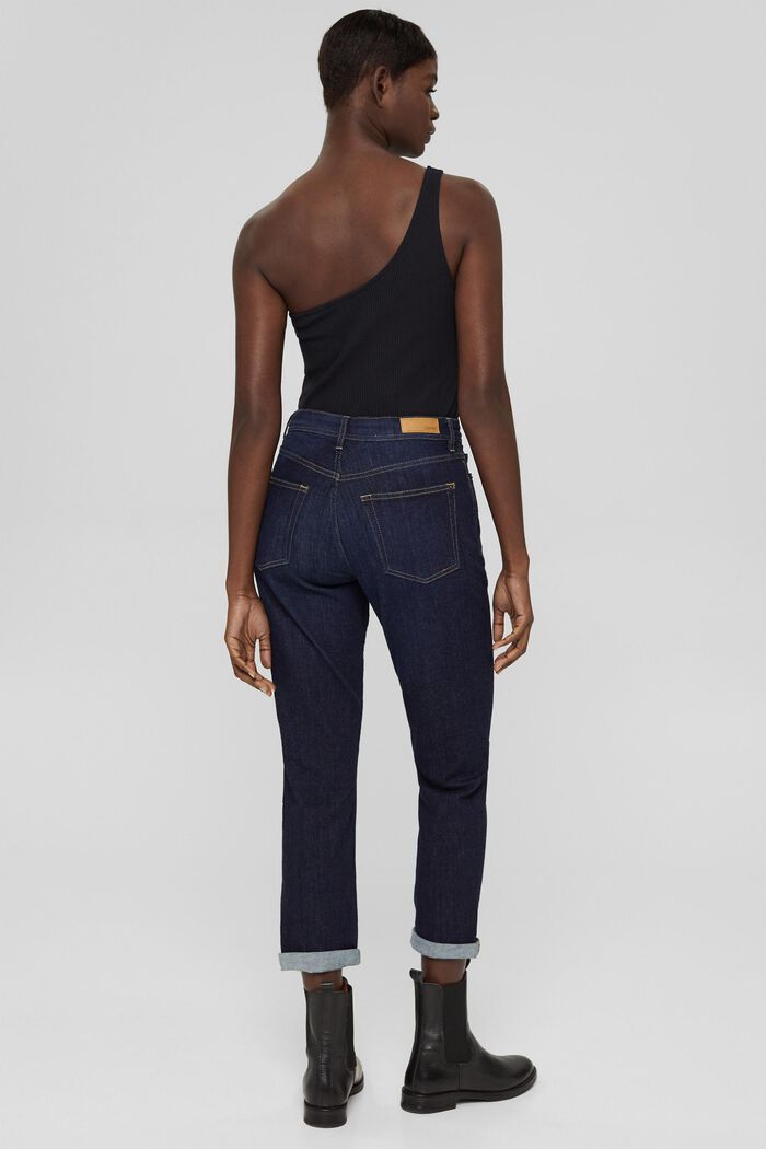Jean Cropped en coton stretch, BLUE RINSE, detail image number 3