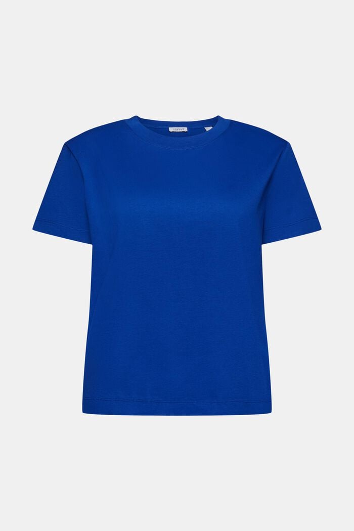 T-shirt à encolure ronde en coton, BRIGHT BLUE, detail image number 5