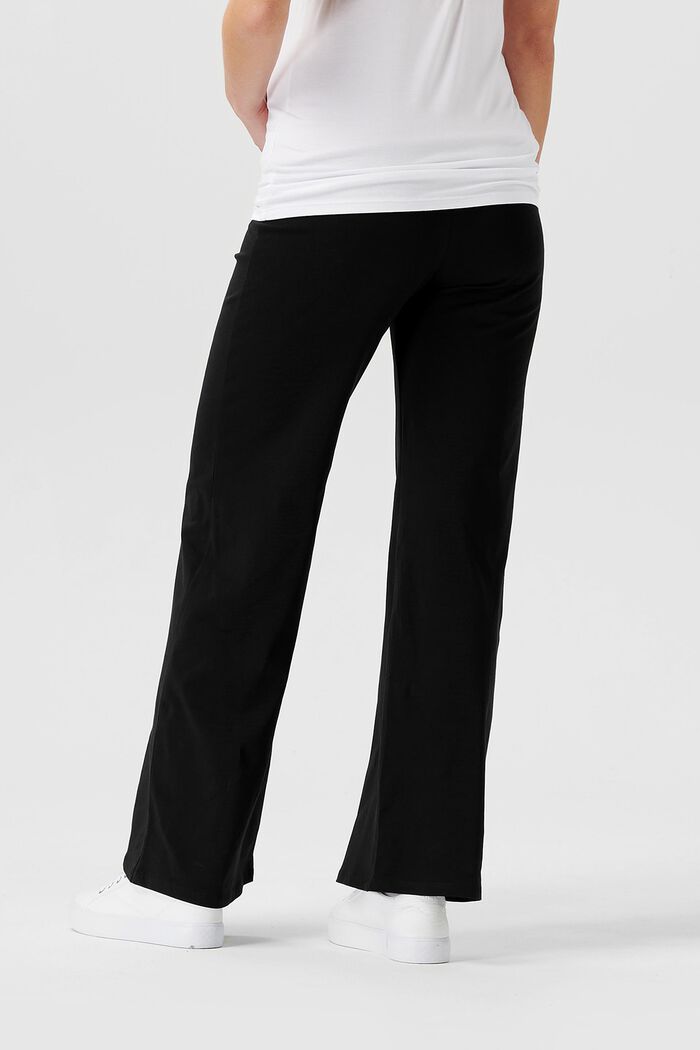 Pantalon en jersey de coton biologique recouvrant le ventre, BLACK, detail image number 1