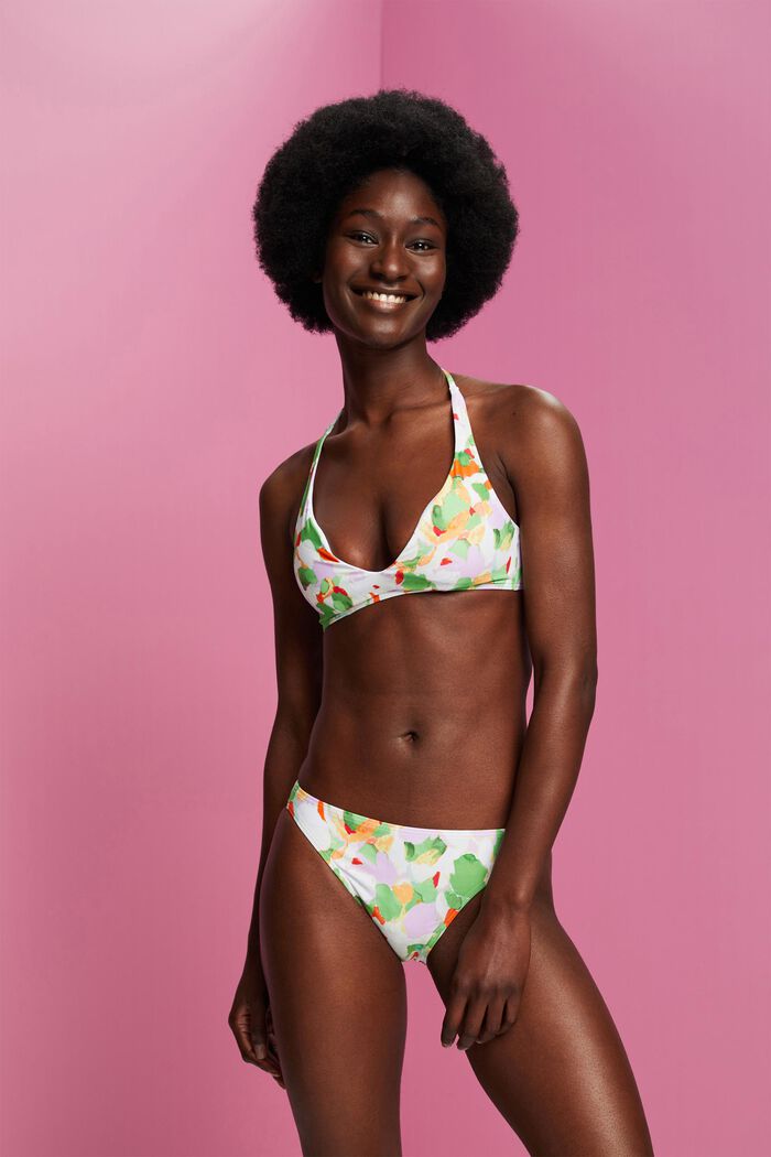 En matière recyclée : le haut de bikini dos-nu rembourré, GREEN, detail image number 0