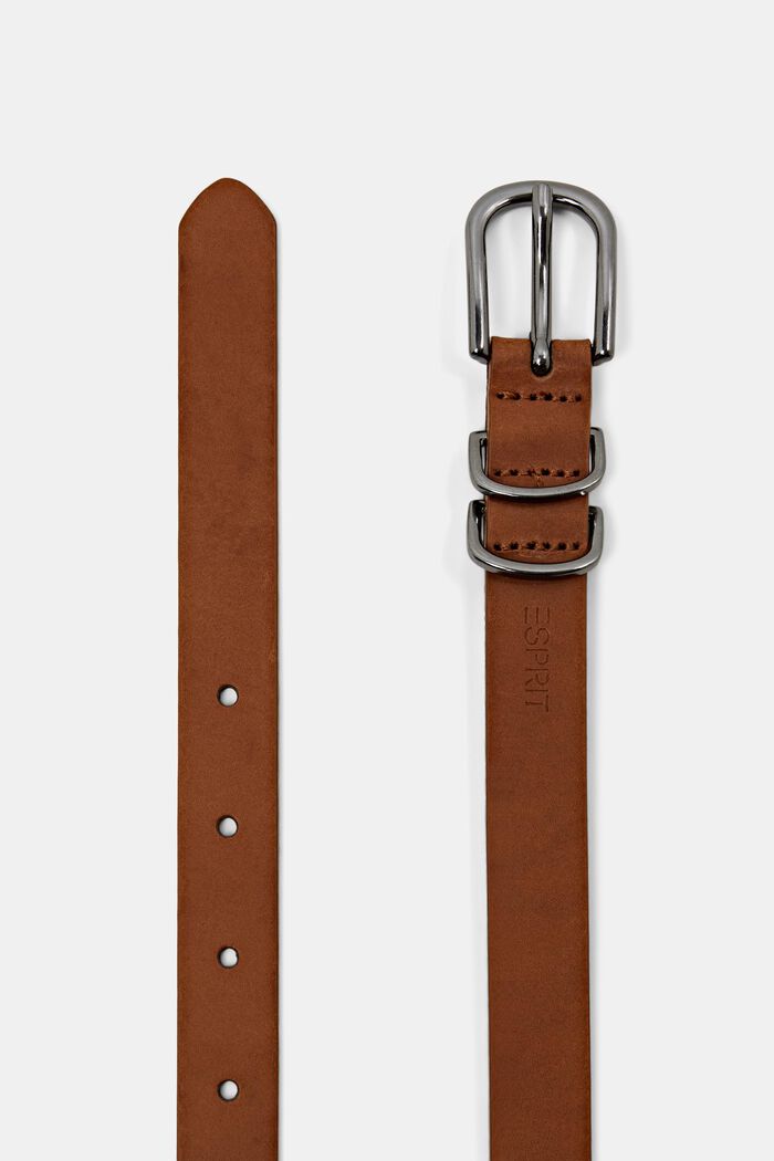 Fine ceinture en cuir, RUST BROWN, detail image number 1