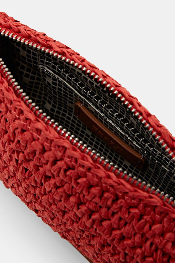 Sac bandoulière en crochet, ORANGE RED, detail image number 3
