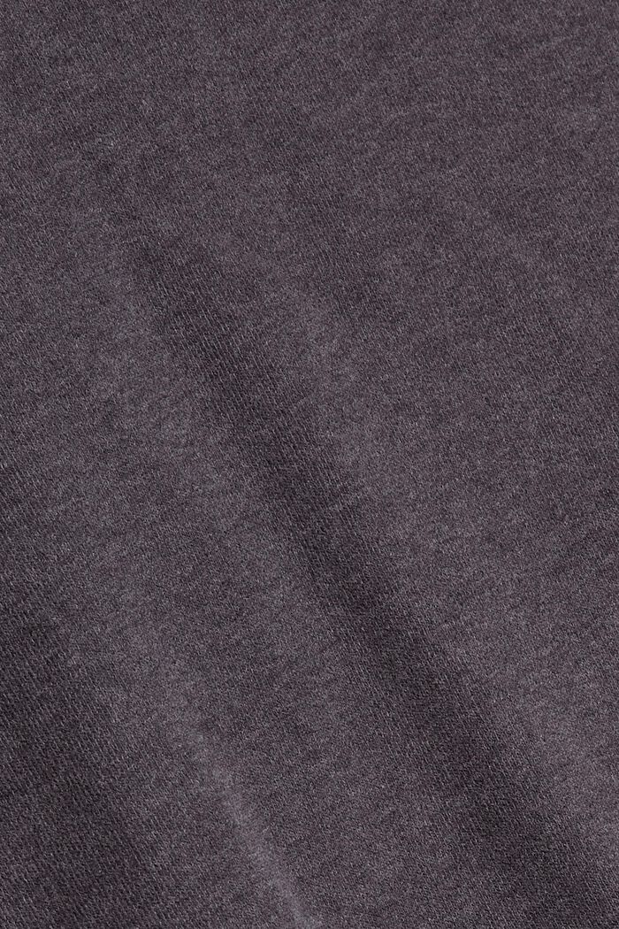 Sweat-shirt à col droit et boutons, ANTHRACITE, detail image number 4