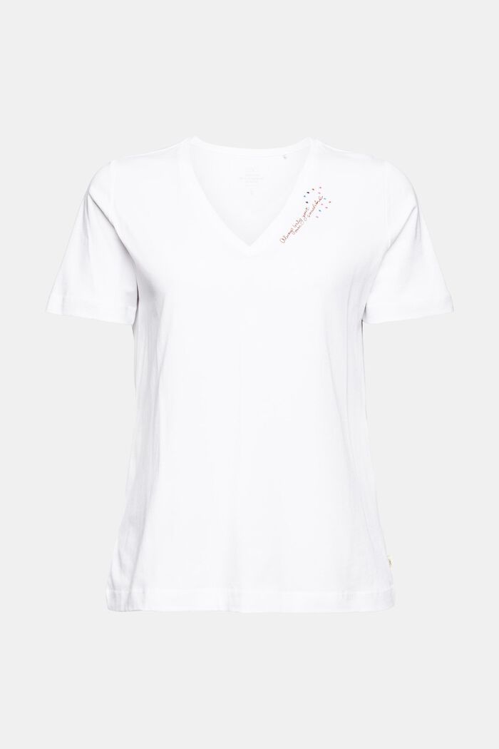 T-shirt 100 % coton biologique, WHITE, detail image number 6