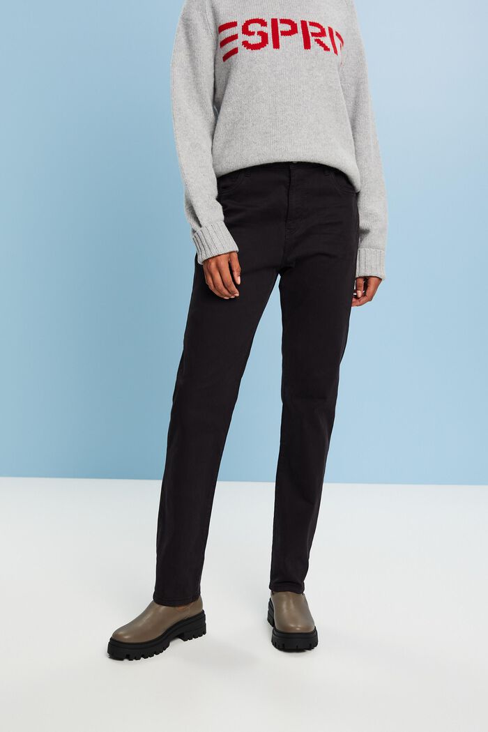 Pantalon Slim Fit en twill, BLACK, detail image number 0