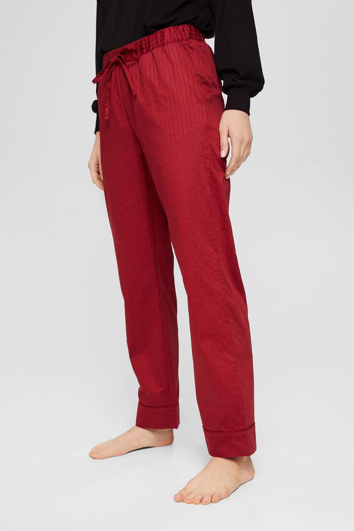 Pantalon de pyjama 100 % coton, CHERRY RED, detail image number 0