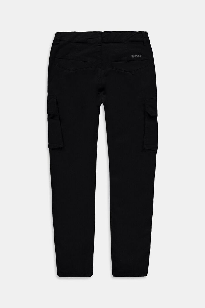 Pantalon cargo en coton, BLACK, detail image number 1