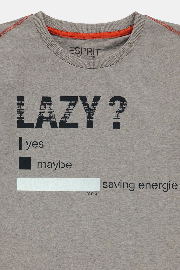 T-shirt à imprimé réfléchissant, LIGHT GREY, detail image number 2