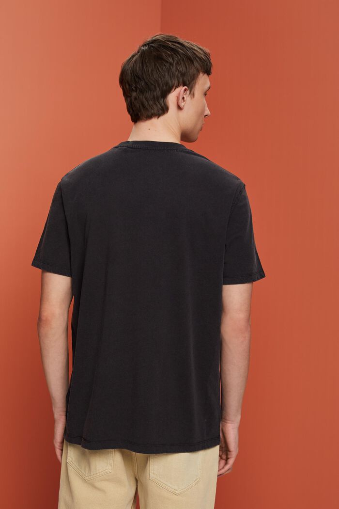 T-shirt en jersey teint en pièce, 100 % coton, BLACK, detail image number 3