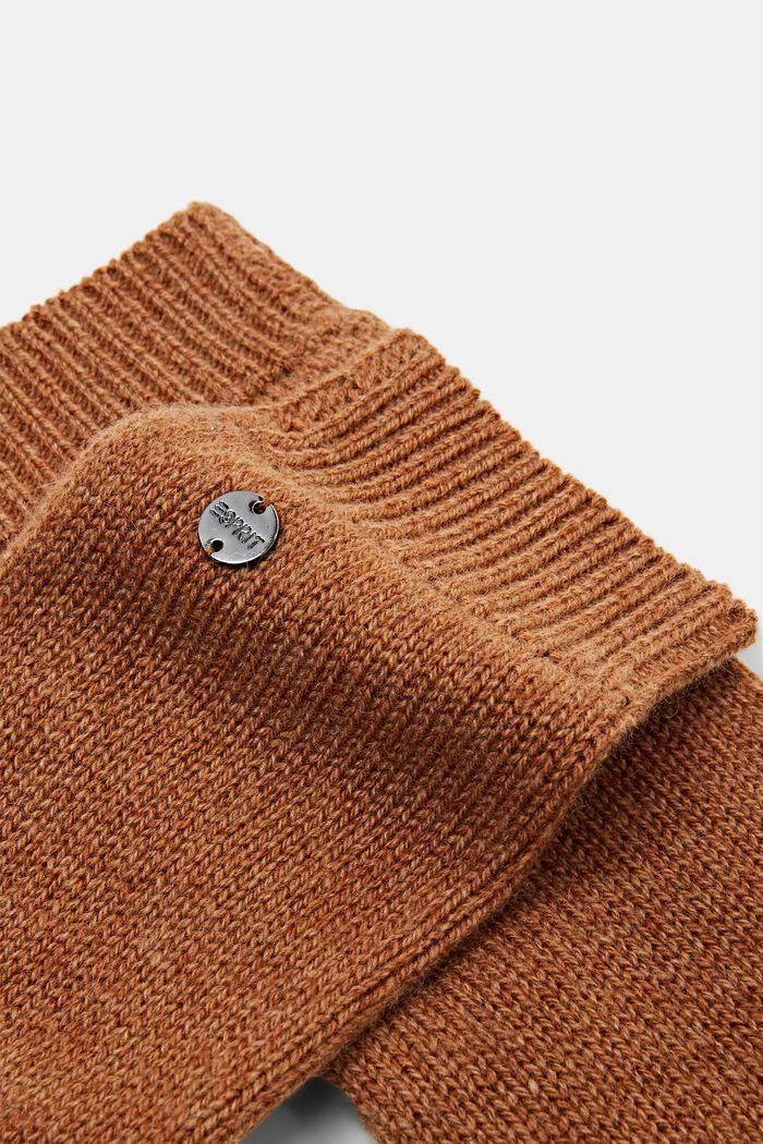 À teneur en cachemire : les gants en laine mélangée, CARAMEL, detail image number 1