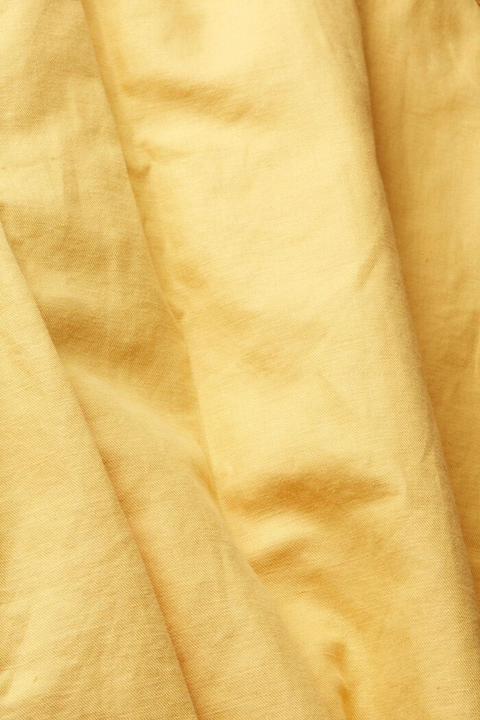 En lin mélangé : chemise oversize, YELLOW, detail image number 4
