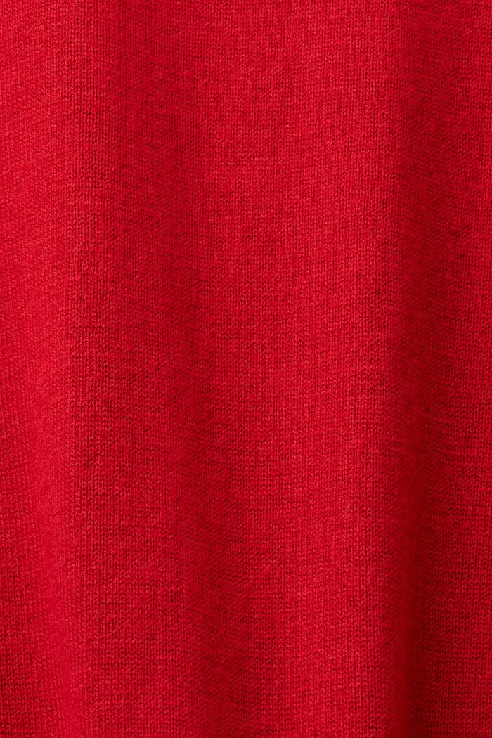 Pull-over au tissage raffiné, DARK RED, detail image number 5