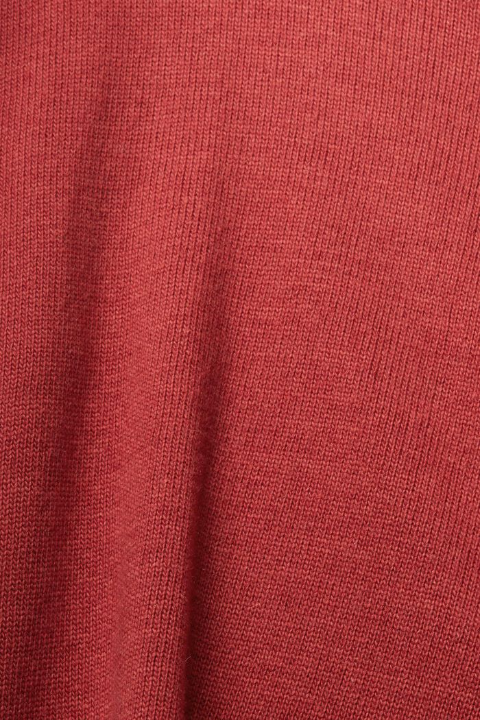 Pull en maille de laine mélangée, TERRACOTTA, detail image number 4