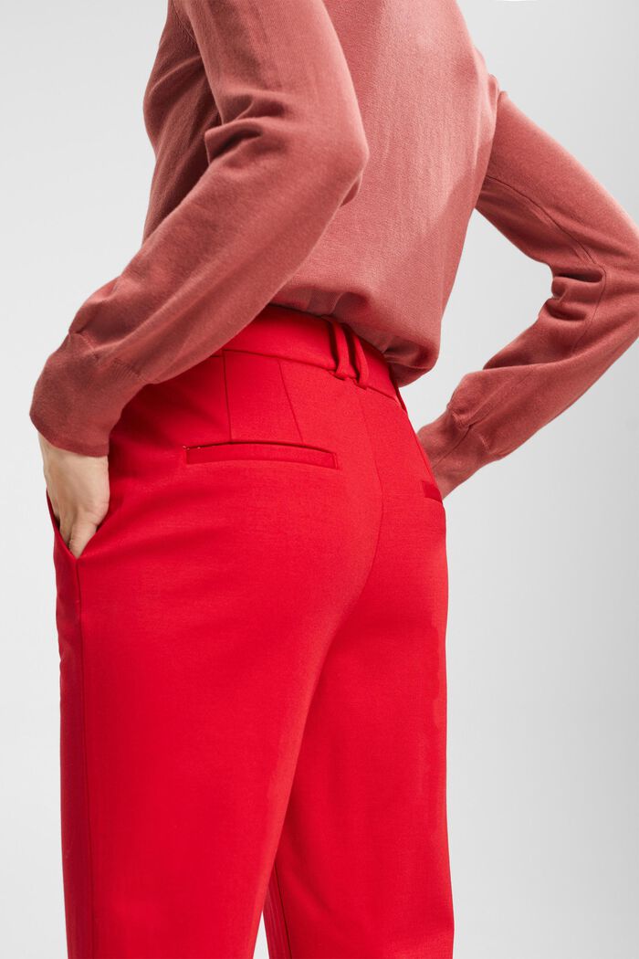 Pantalon stretch de coupe bootcut à taille haute, DARK RED, detail image number 4