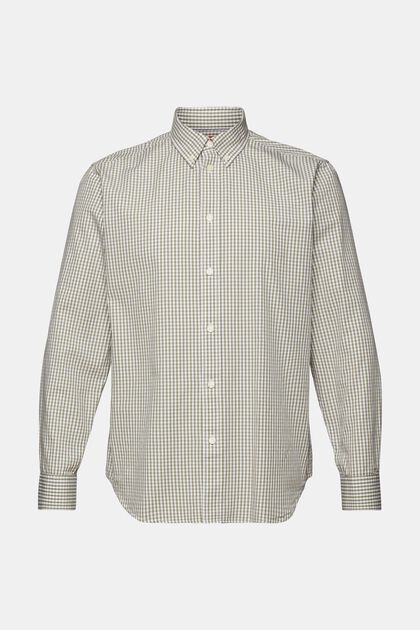 Chemise à col boutonné animée de carreaux vichy, 100 % coton