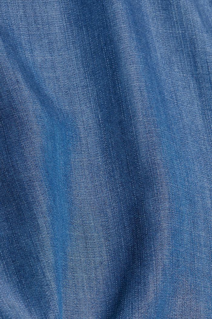 En TENCEL™ : le haut façon blouse d´aspect denim, BLUE MEDIUM WASHED, detail image number 4