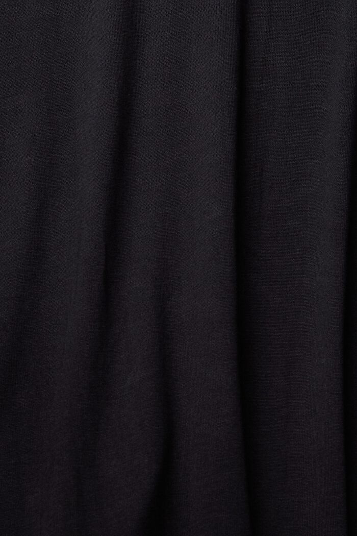 T-shirt à manches longues boutonnées, LENZING™ ECOVERO™, BLACK, detail image number 1