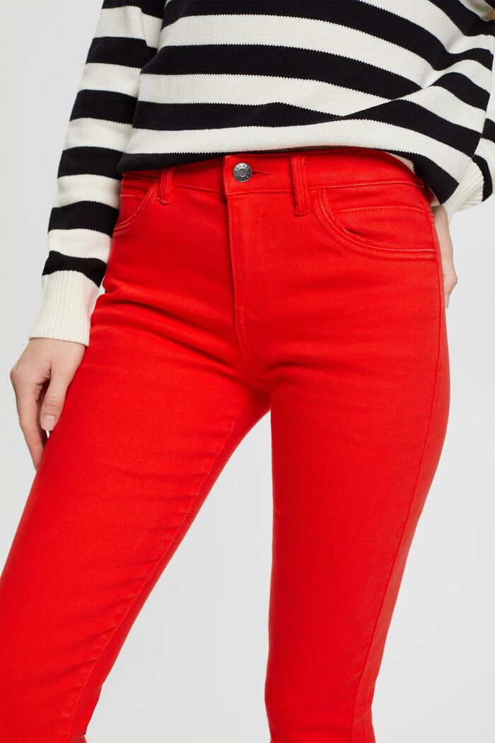 Jean stretch de coupe Slim Fit à taille mi-haute, RED, detail image number 2