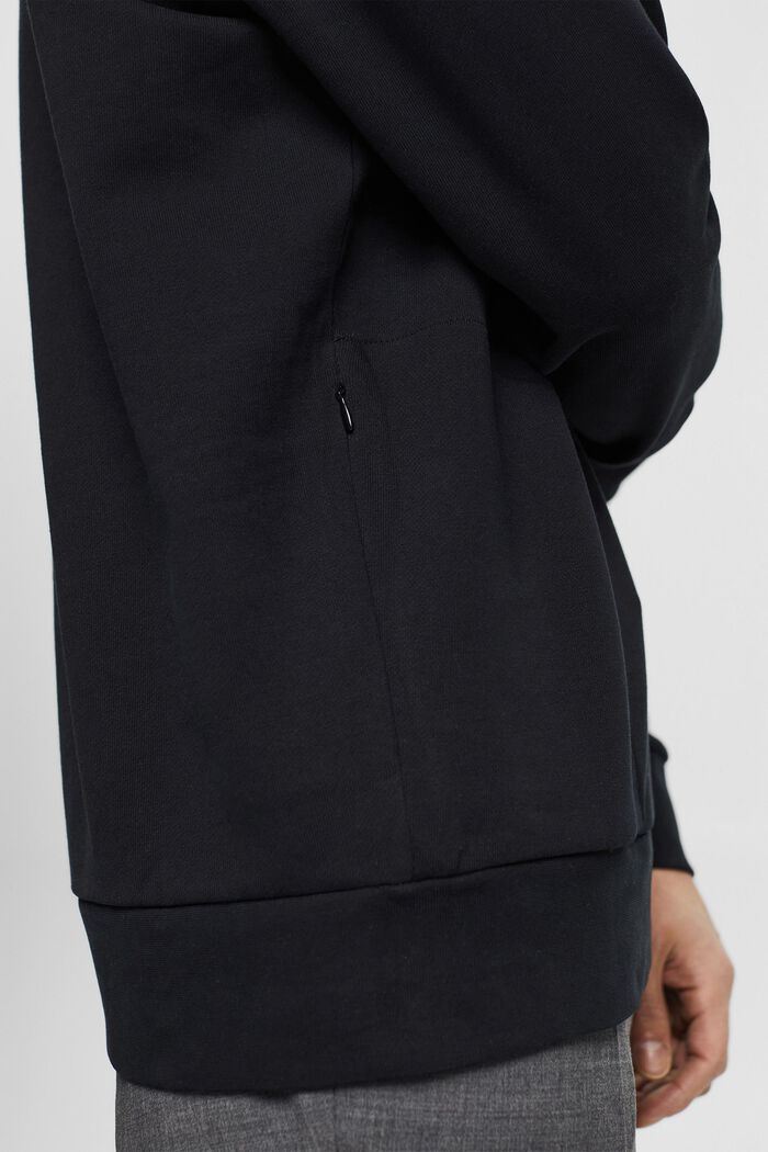 Sweat-shirt doté d’une poche zippée, BLACK, detail image number 2
