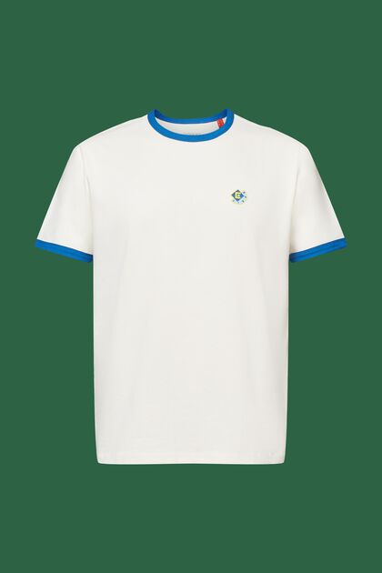 T-shirt col rond en coton à logo