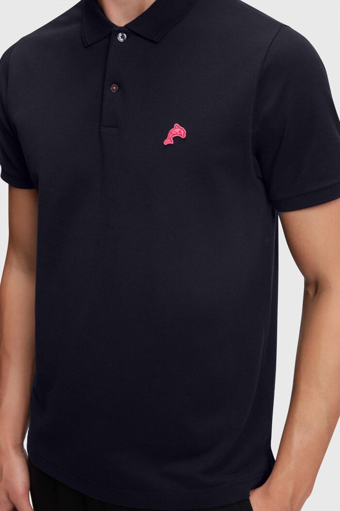 Polo classique Dolphin Tennis Club, BLACK, detail image number 2