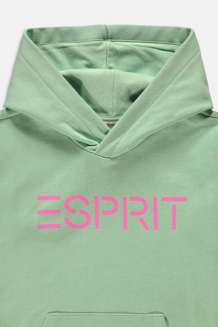 Sweat à capuche et logo, 100 % coton, PISTACCHIO GREEN, detail image number 2