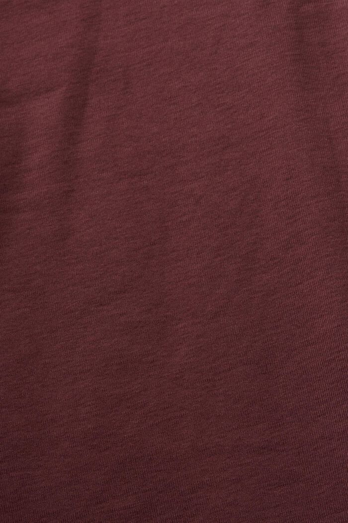 T-shirt à manches longues à logo en strass appliqué, BORDEAUX RED, detail image number 5