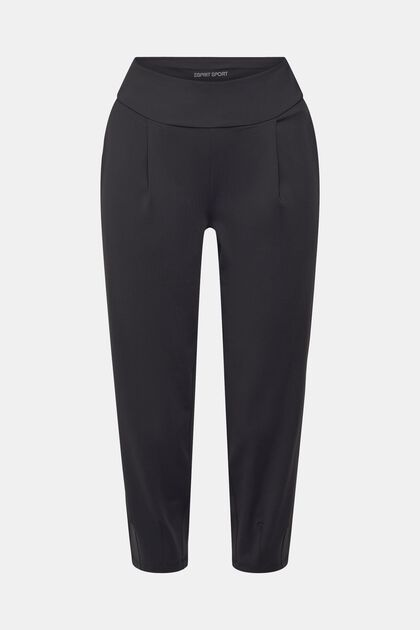 Pantalon de jogging en jersey de coupe courte avec technologie E-DRY, BLACK, overview