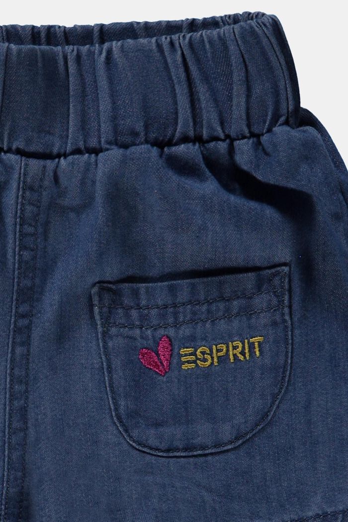 Short en jean léger à taille élastique, BLUE MEDIUM WASHED, detail image number 2