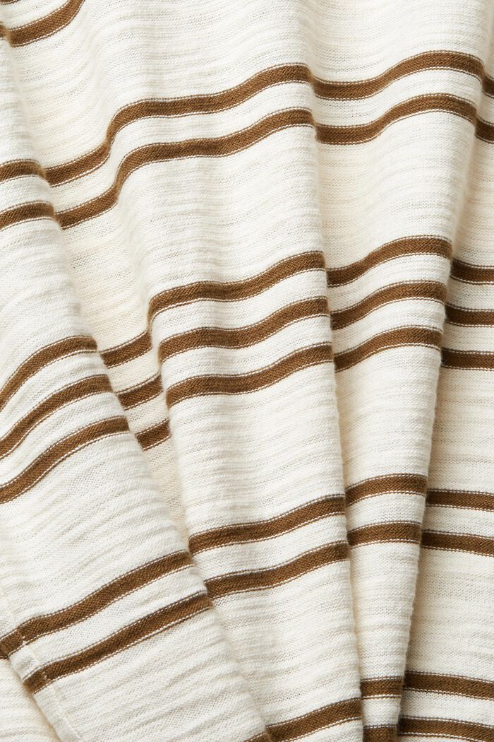 Pull-over à motif rayé, CREAM BEIGE, detail image number 4