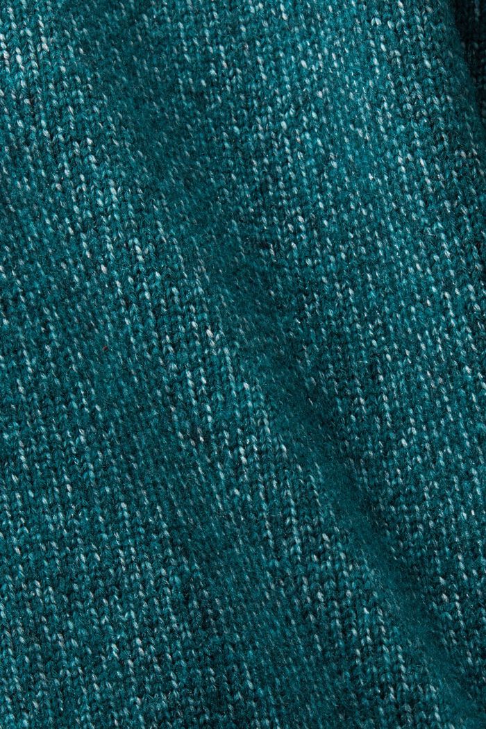 Pull-over en laine à col ras-du-cou, EMERALD GREEN, detail image number 4