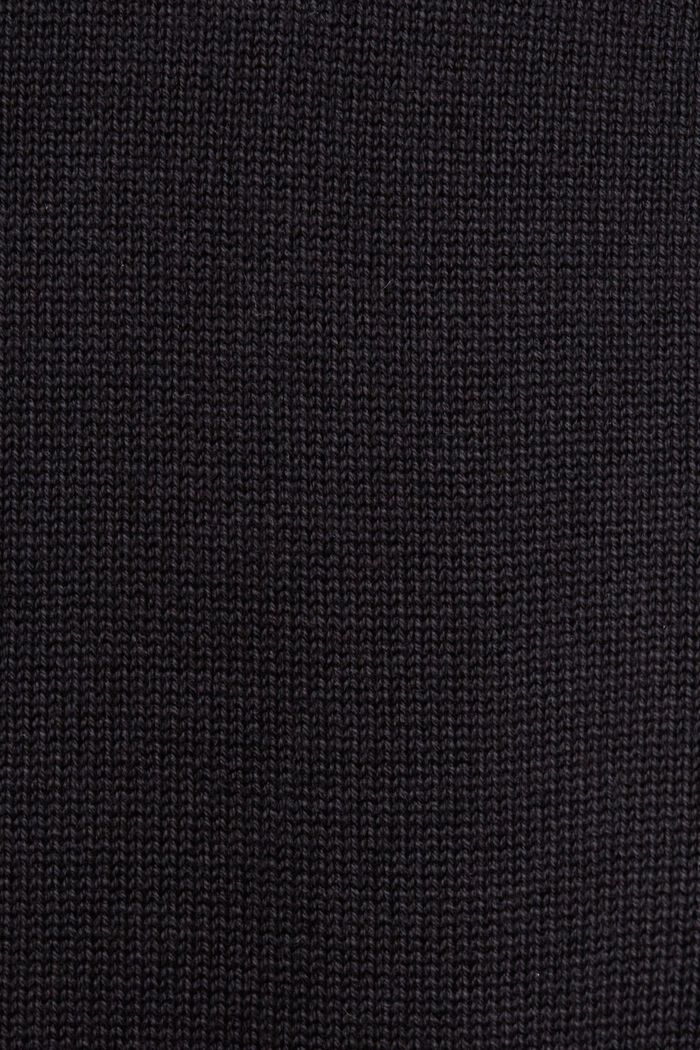 Pull en coton à col ras du cou, BLACK, detail image number 5