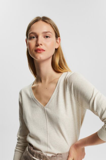 Pull-over en fine maille, 100 % coton