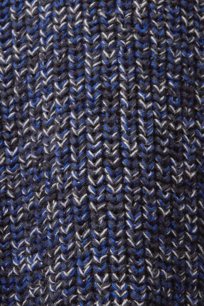 Pull-over en maille de coton côtelée, PETROL BLUE, detail image number 5